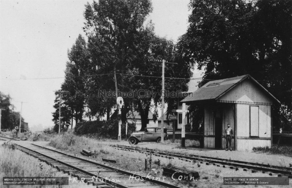 Postcard: New York, New Haven & Hartford Railroad Station, Hoskins, Connecticut